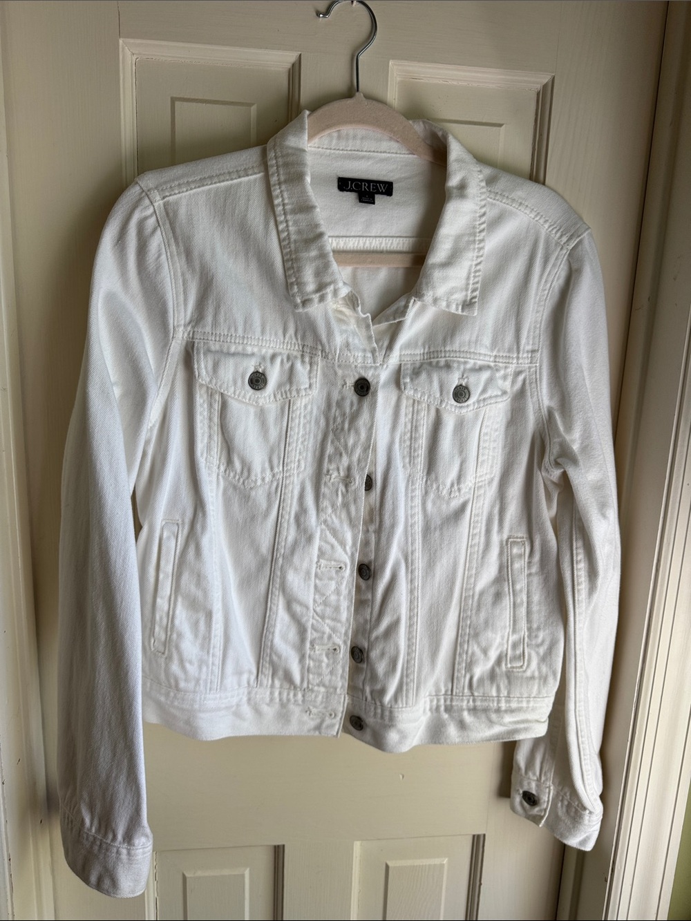 White JCrew Denim Jacket